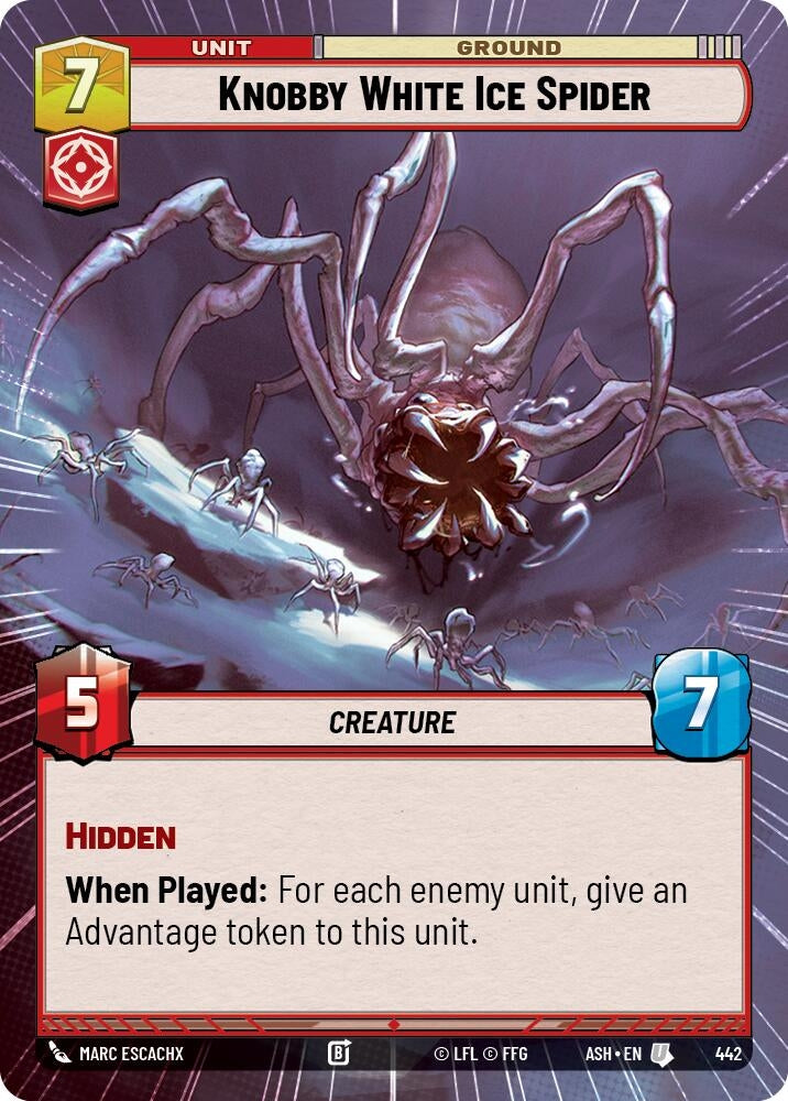 Image for Knobby White Ice Spider (Hyperspace) (442) (ASH) - Star Wars: Unlimited