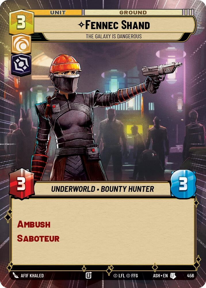 Image for Fennec Shand - The Galaxy Is Dangerous (Hyperspace) (456) (ASH) - Star Wars: Unlimited