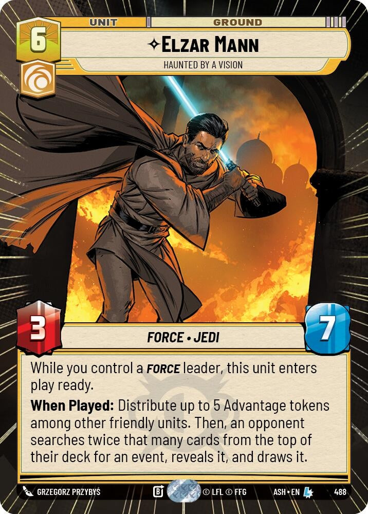 Image for Elzar Mann - Haunted by a Vision (Hyperspace) (488) (ASH) - Star Wars: Unlimited
