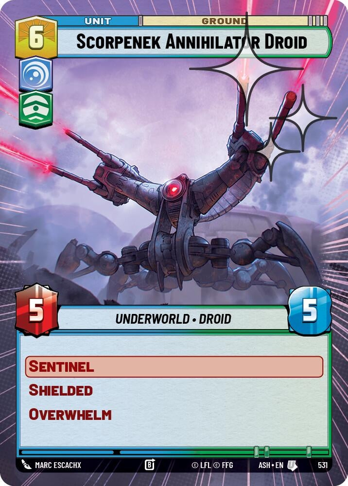 Image for Scorpenek Annihilator Droid (Hyperspace Foil) (531) (ASH) - Star Wars: Unlimited