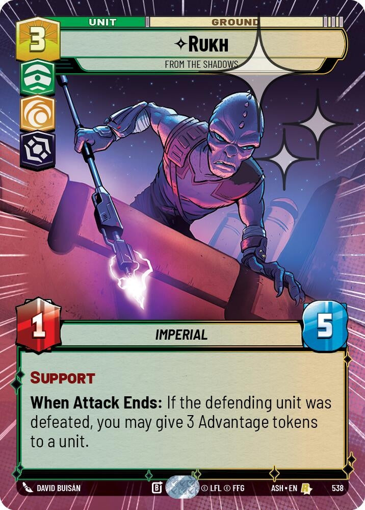 Image for Rukh - From the Shadows (Hyperspace Foil) (538) (ASH) - Star Wars: Unlimited