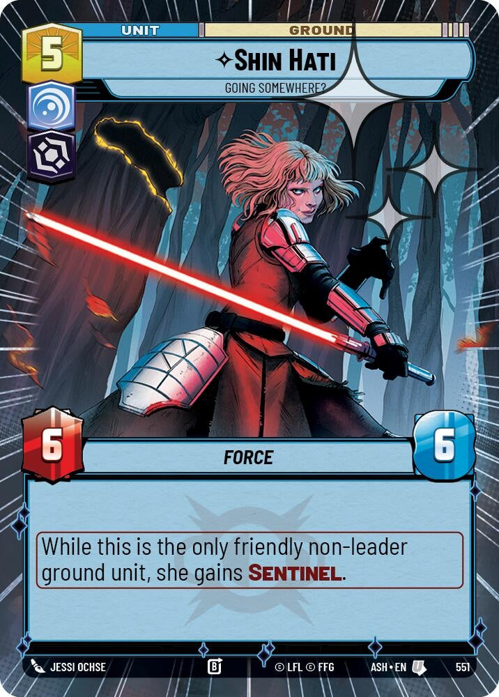 Image for Shin Hati - Going Somewhere? (Hyperspace Foil) (551) (ASH) - Star Wars: Unlimited