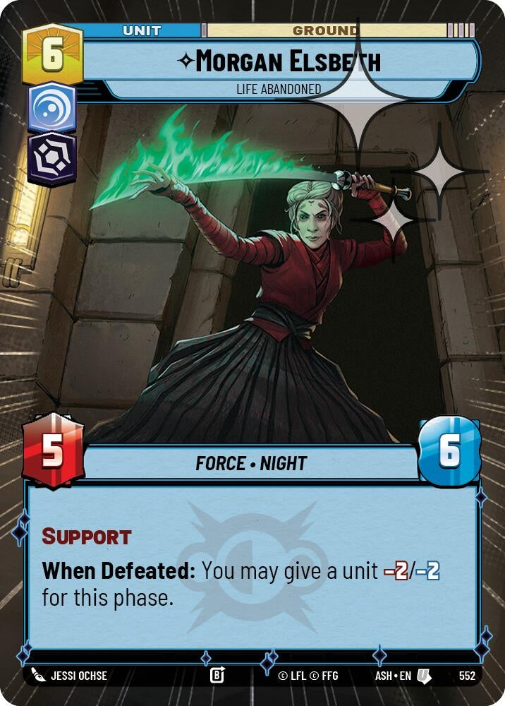 Image for Morgan Elsbeth - Life Abandoned (Hyperspace Foil) (552) (ASH) - Star Wars: Unlimited