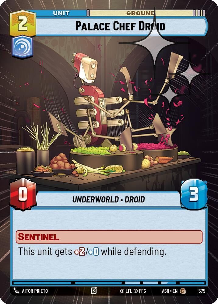Image for Palace Chef Droid (Hyperspace Foil) (575) (ASH) - Star Wars: Unlimited