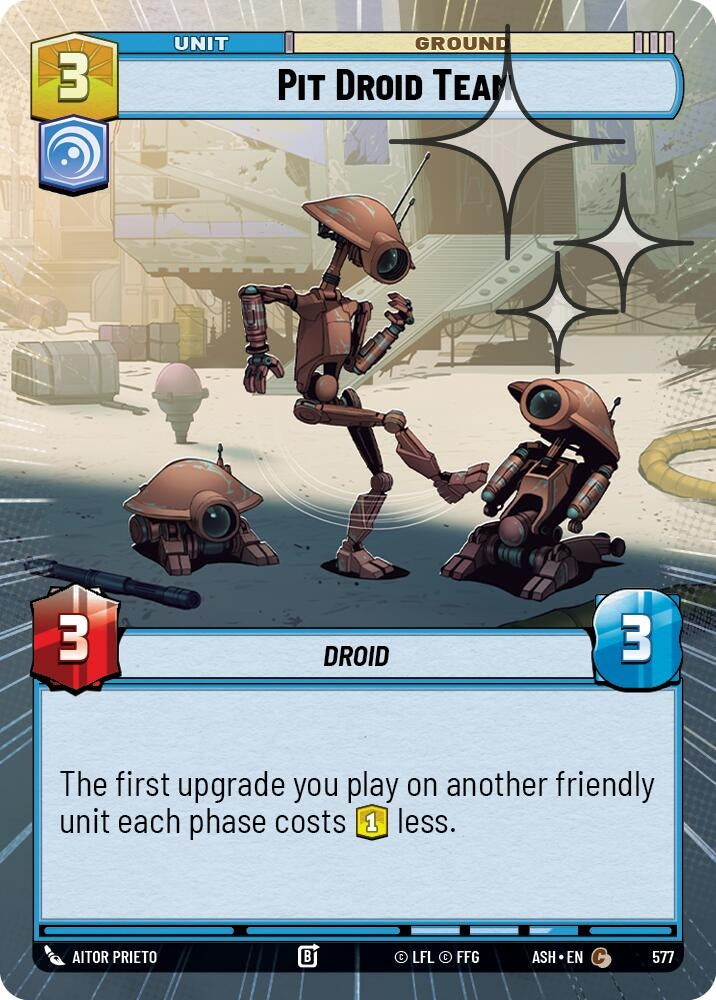 Image for Pit Droid Team (Hyperspace Foil) (577) (ASH) - Star Wars: Unlimited