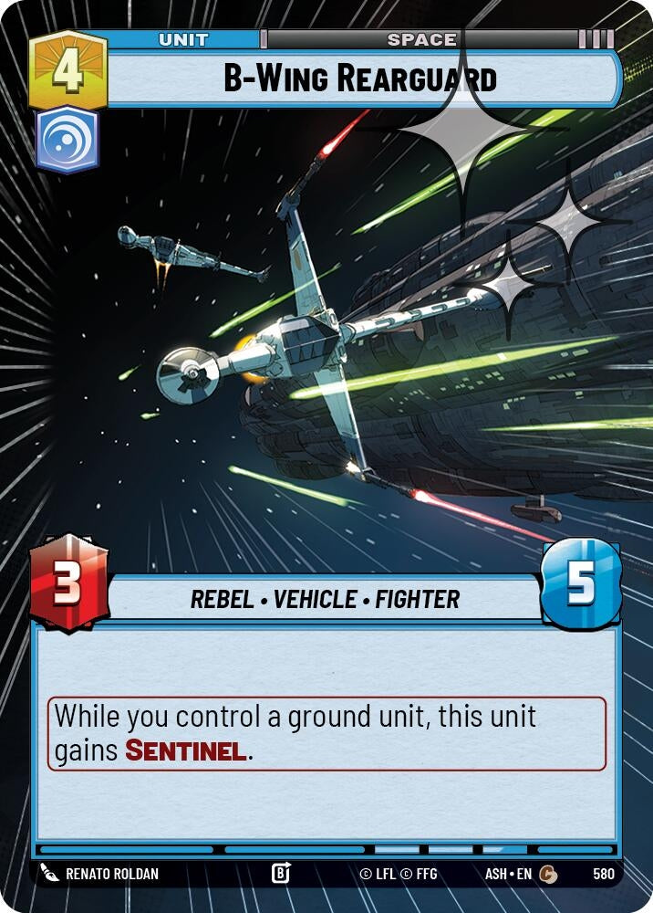 Image for B-Wing Rearguard (Hyperspace Foil) (580) (ASH) - Star Wars: Unlimited