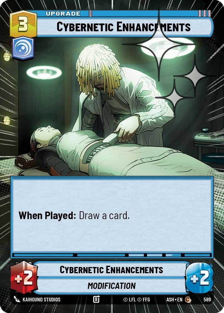 Image for Cybernetic Enhancements (Hyperspace Foil) (589) (ASH) - Star Wars: Unlimited