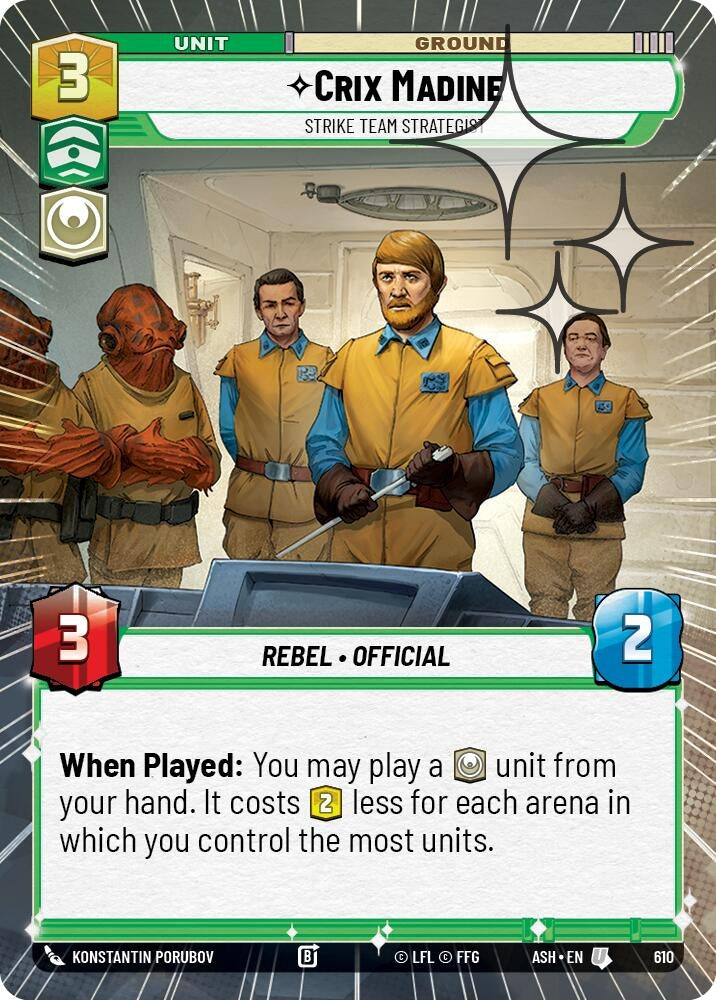 Image for Crix Madine - Strike Team Strategist (Hyperspace Foil) (610) (ASH) - Star Wars: Unlimited