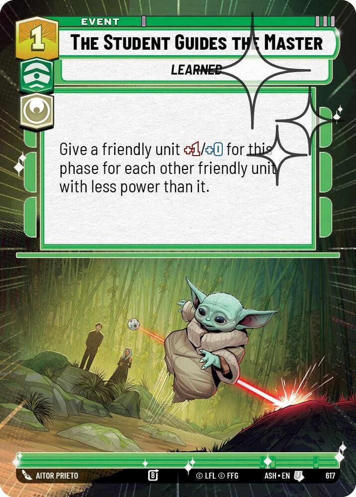 Image for The Student Guides the Master (Hyperspace Foil) (617) (ASH) - Star Wars: Unlimited