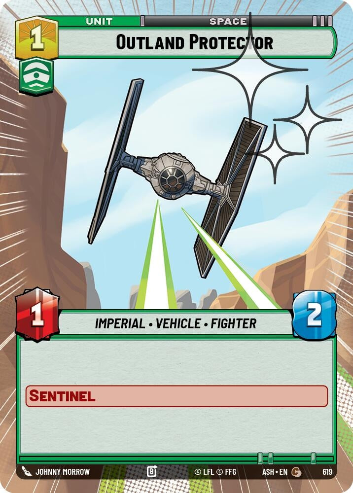 Image for Outland Protector (Hyperspace Foil) (619) (ASH) - Star Wars: Unlimited