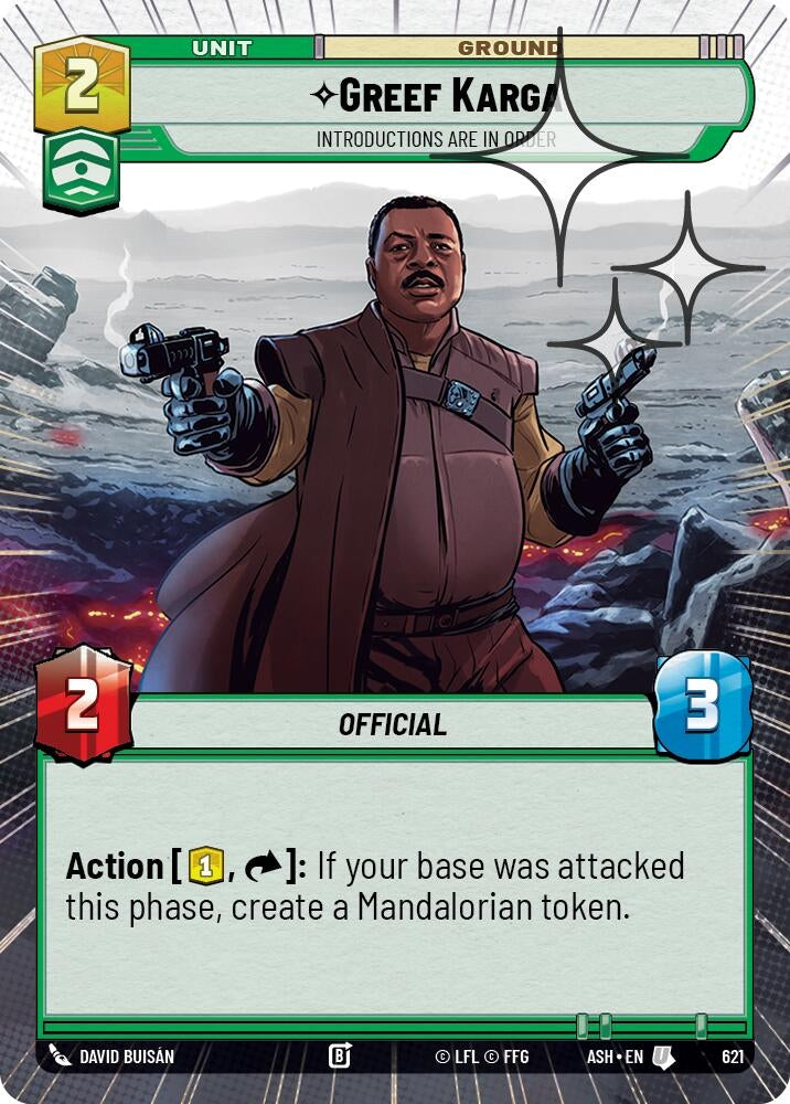 Image for Greef Karga - Introductions are in Order (Hyperspace Foil) (621) (ASH) - Star Wars: Unlimited