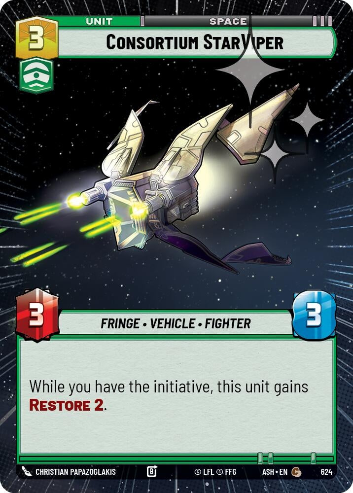 Image for Consortium StarViper (Hyperspace Foil) (624) (ASH) - Star Wars: Unlimited