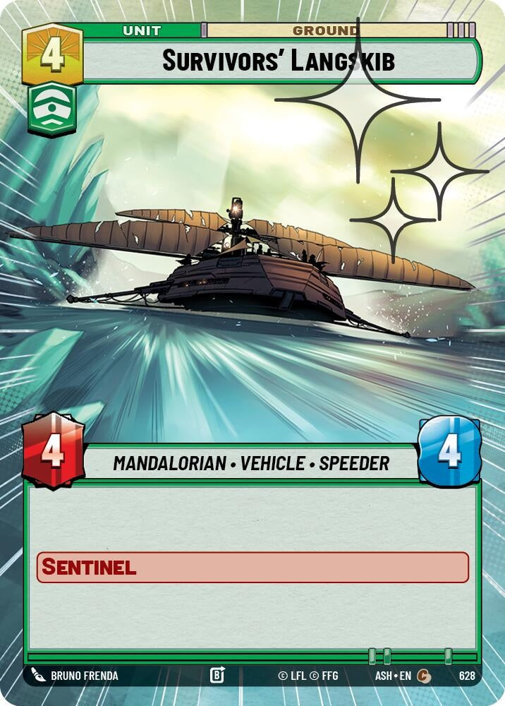 Image for Survivors' Langskib (Hyperspace Foil) (628) (ASH) - Star Wars: Unlimited