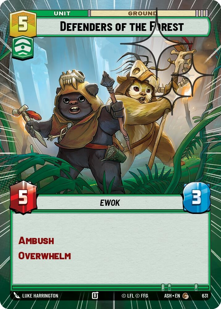 Image for Defenders of the Forest (Hyperspace Foil) (631) (ASH) - Star Wars: Unlimited