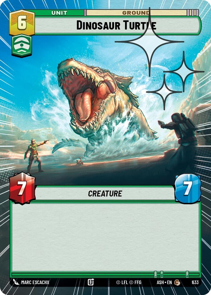 Image for Dinosaur Turtle (Hyperspace Foil) (633) (ASH) - Star Wars: Unlimited