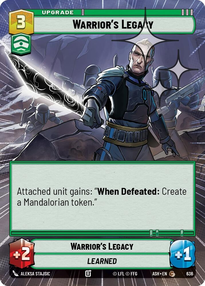Image for Warrior's Legacy (Hyperspace Foil) (636) (ASH) - Star Wars: Unlimited