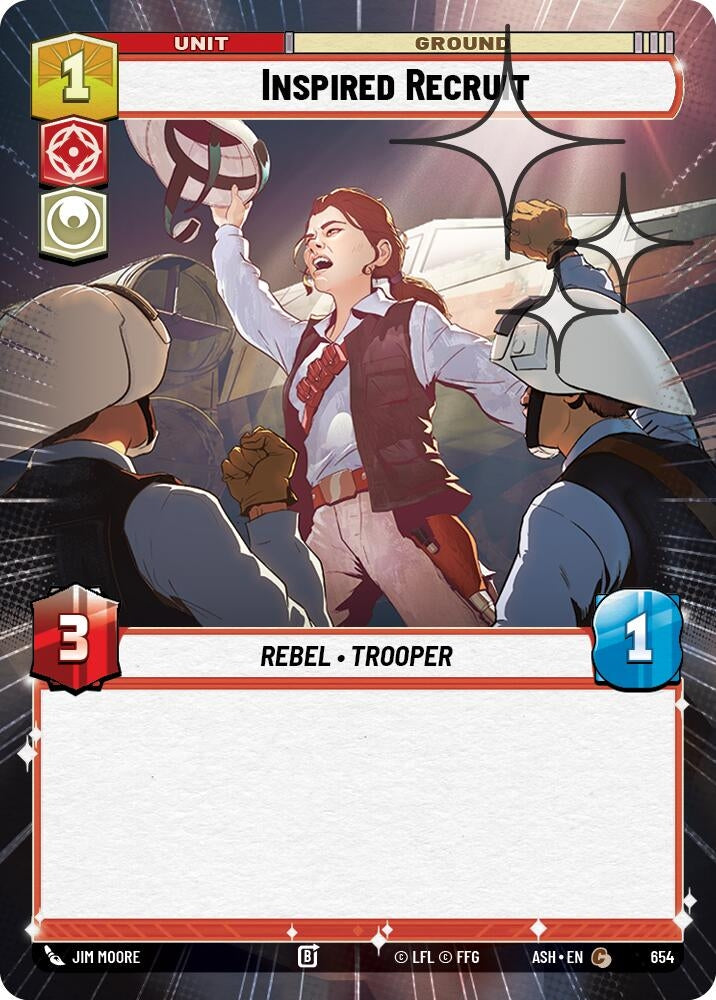 Image for Inspired Recruit (Hyperspace Foil) (654) (ASH) - Star Wars: Unlimited
