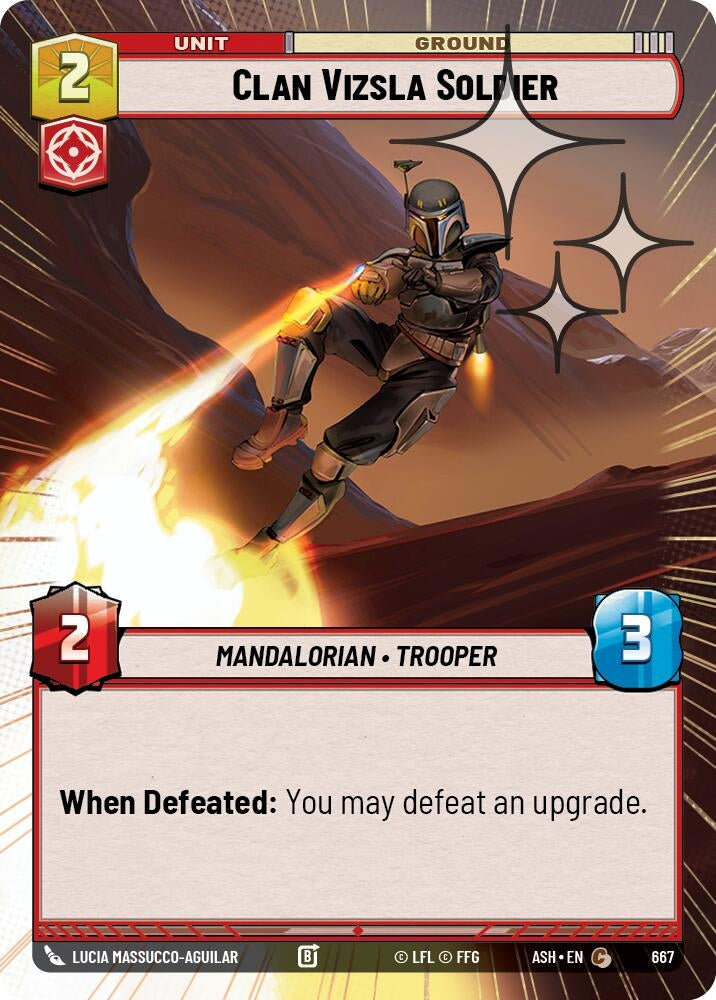 Image for Clan Vizsla Soldier (Hyperspace Foil) (667) (ASH) - Star Wars: Unlimited