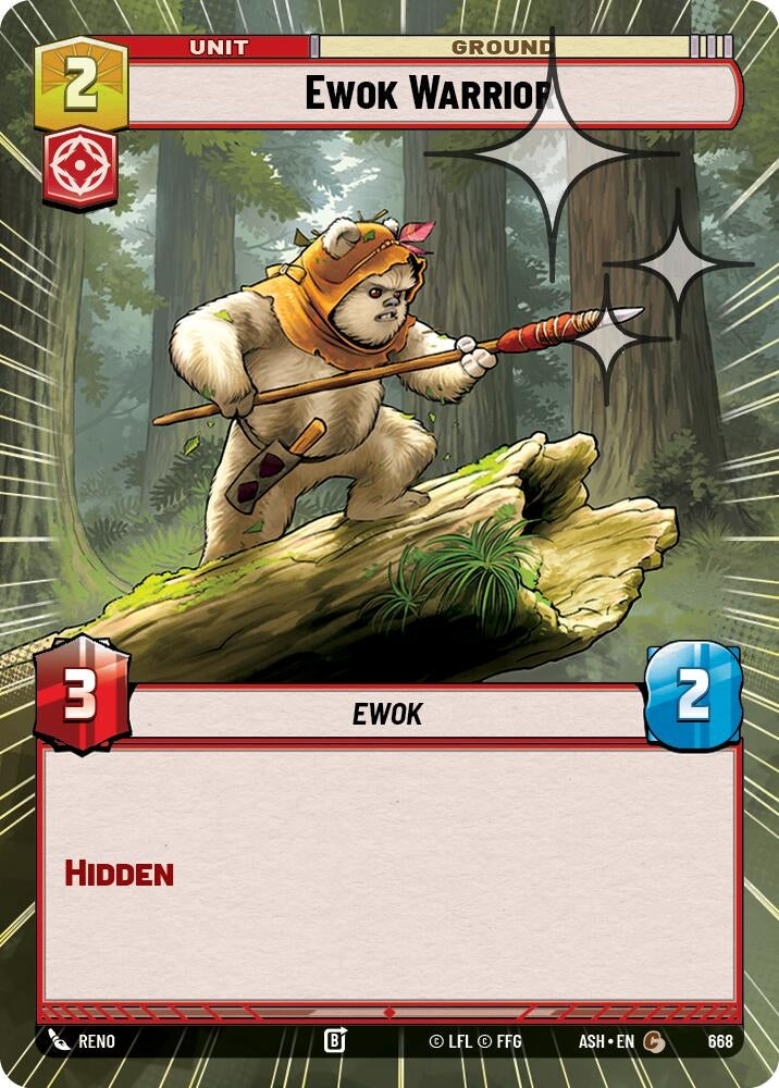 Image for Ewok Warrior (Hyperspace Foil) (668) (ASH) - Star Wars: Unlimited