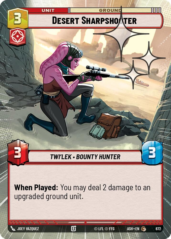 Image for Desert Sharpshooter (Hyperspace Foil) (672) (ASH) - Star Wars: Unlimited