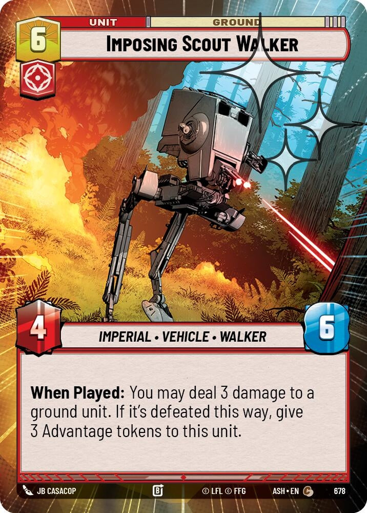 Image for Imposing Scout Walker (Hyperspace Foil) (678) (ASH) - Star Wars: Unlimited