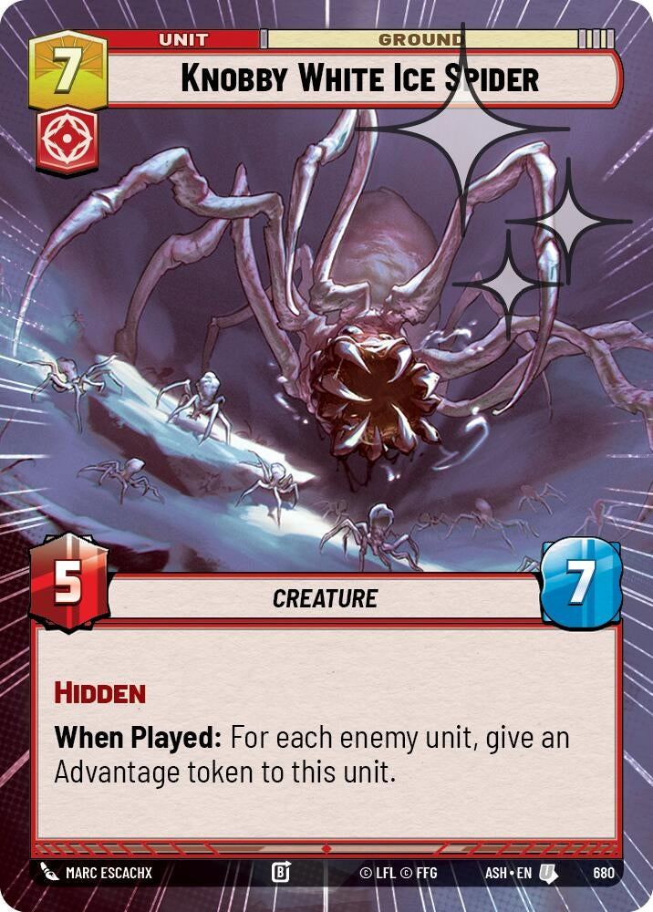 Image for Knobby White Ice Spider (Hyperspace Foil) (680) (ASH) - Star Wars: Unlimited