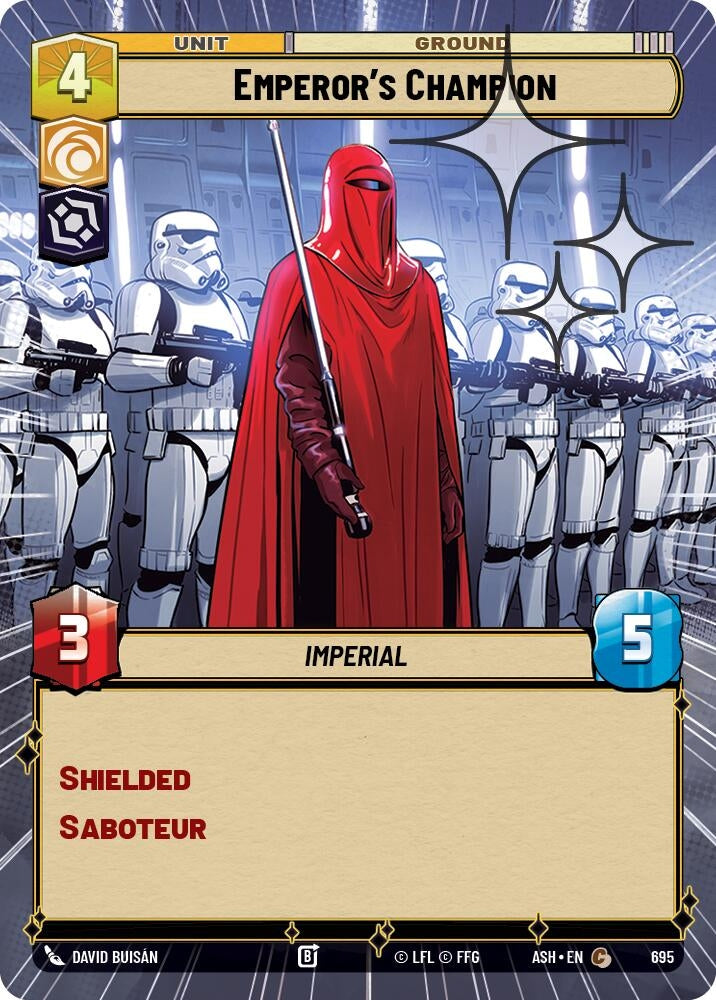 Image for Emperor's Champion (Hyperspace Foil) (695) (ASH) - Star Wars: Unlimited