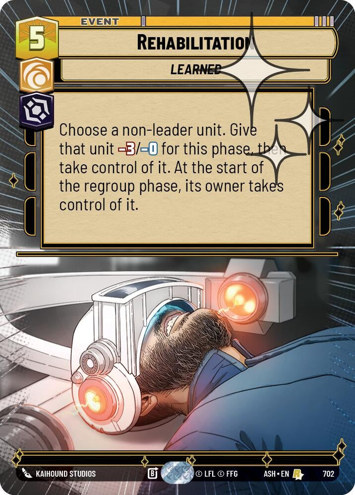Image for Rehabilitation (Hyperspace Foil) (702) (ASH) - Star Wars: Unlimited