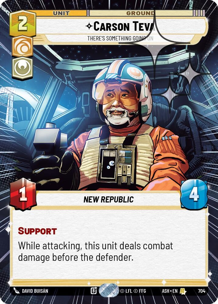 Image for Carson Teva - There's Something Going On (Hyperspace Foil) (704) (ASH) - Star Wars: Unlimited