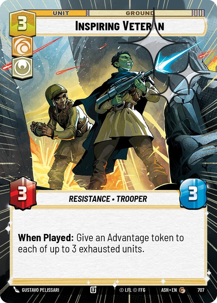Image for Inspiring Veteran (Hyperspace Foil) (707) (ASH) - Star Wars: Unlimited