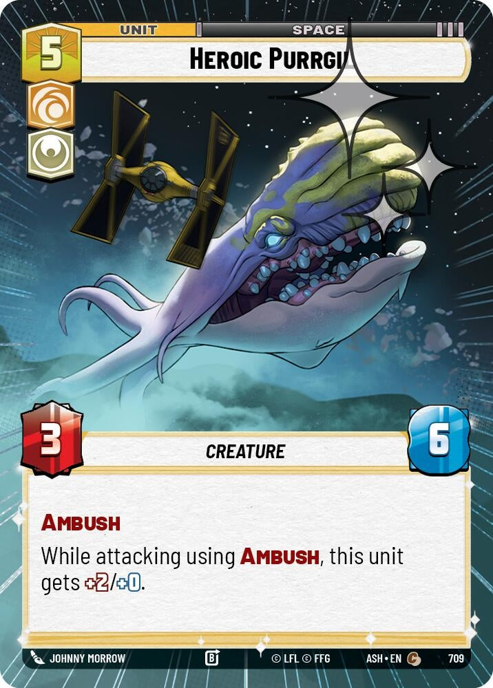 Image for Heroic Purrgil (Hyperspace Foil) (709) (ASH) - Star Wars: Unlimited