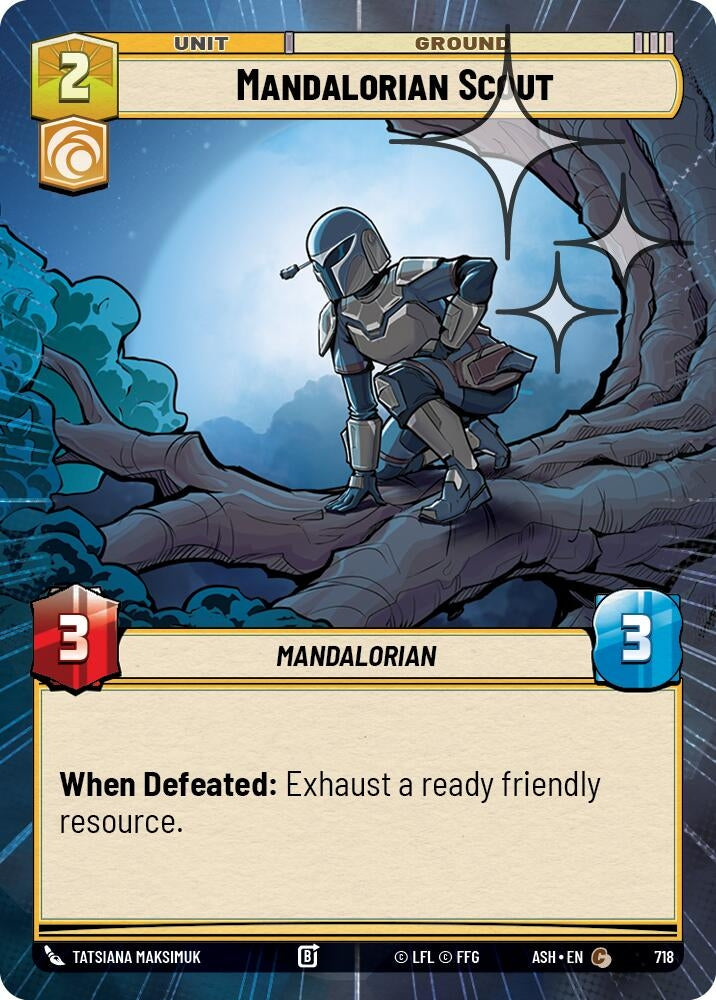 Image for Mandalorian Scout (Hyperspace Foil) (718) (ASH) - Star Wars: Unlimited