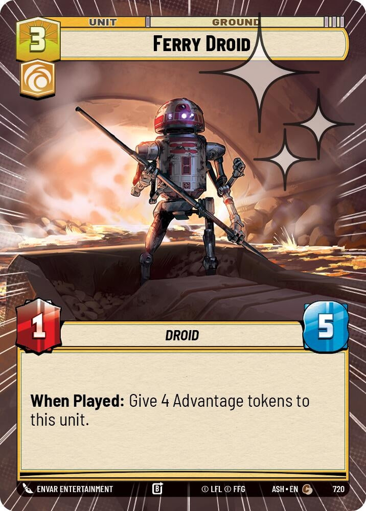 Image for Ferry Droid (Hyperspace Foil) (720) (ASH) - Star Wars: Unlimited