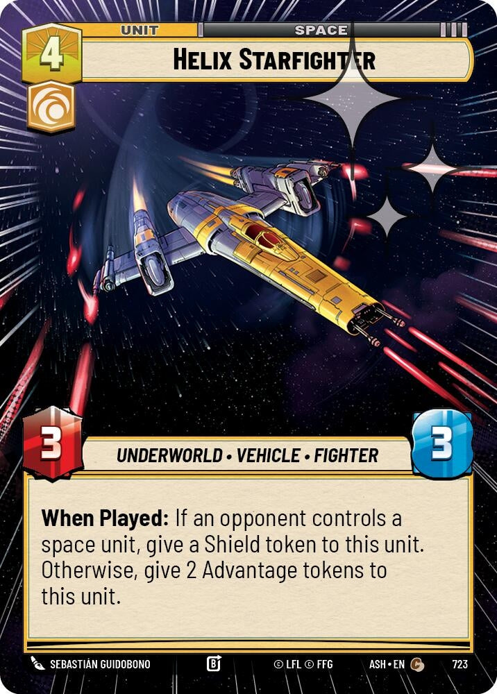 Image for Helix Starfighter (Hyperspace Foil) (723) (ASH) - Star Wars: Unlimited