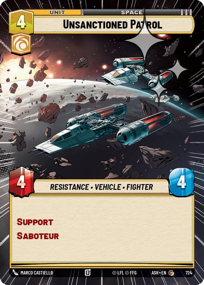 Unsanctioned Patrol (Hyperspace Foil) (724) (ASH)