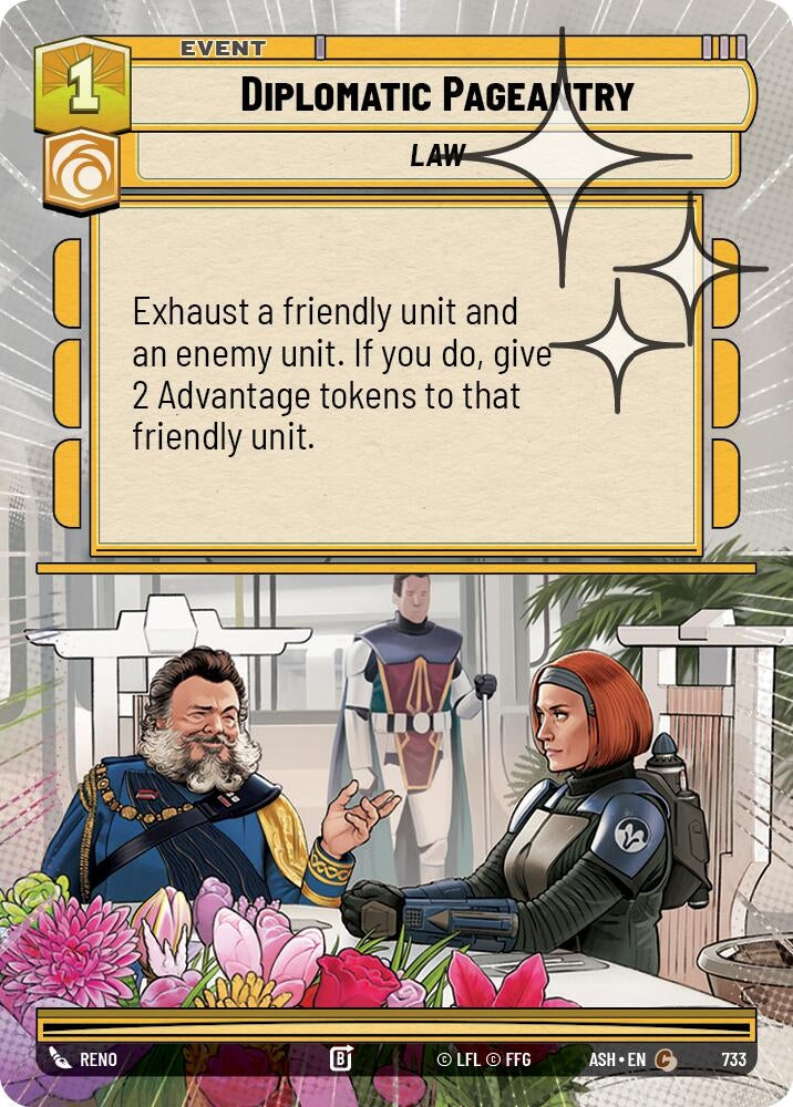 Image for Diplomatic Pageantry (Hyperspace Foil) (733) (ASH) - Star Wars: Unlimited