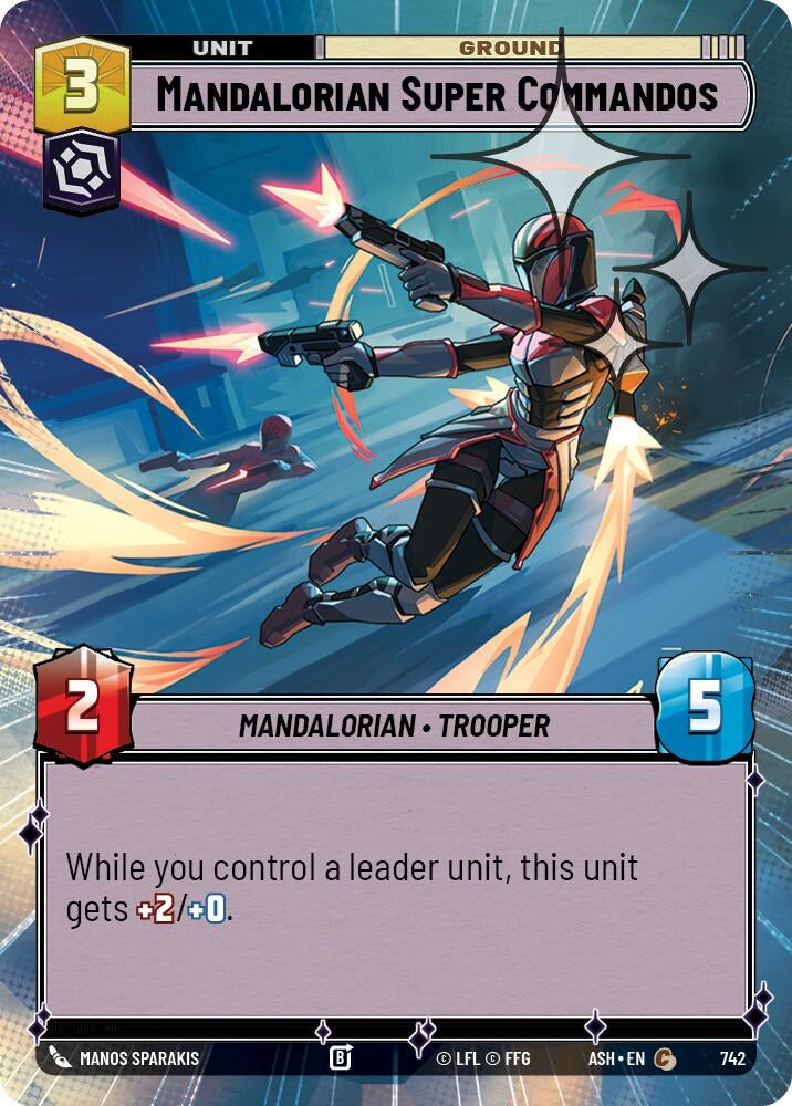 Image for Mandalorian Super Commandos (Hyperspace Foil) (742) (ASH) - Star Wars: Unlimited