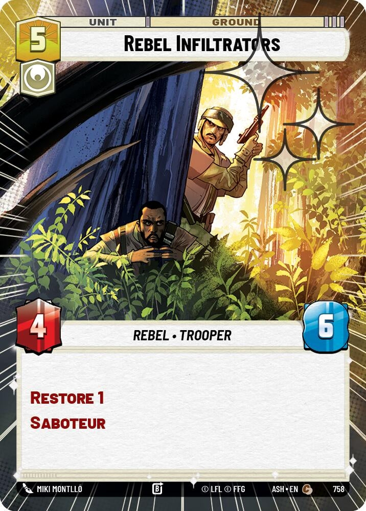 Image for Rebel Infiltrators (Hyperspace Foil) (758) (ASH) - Star Wars: Unlimited