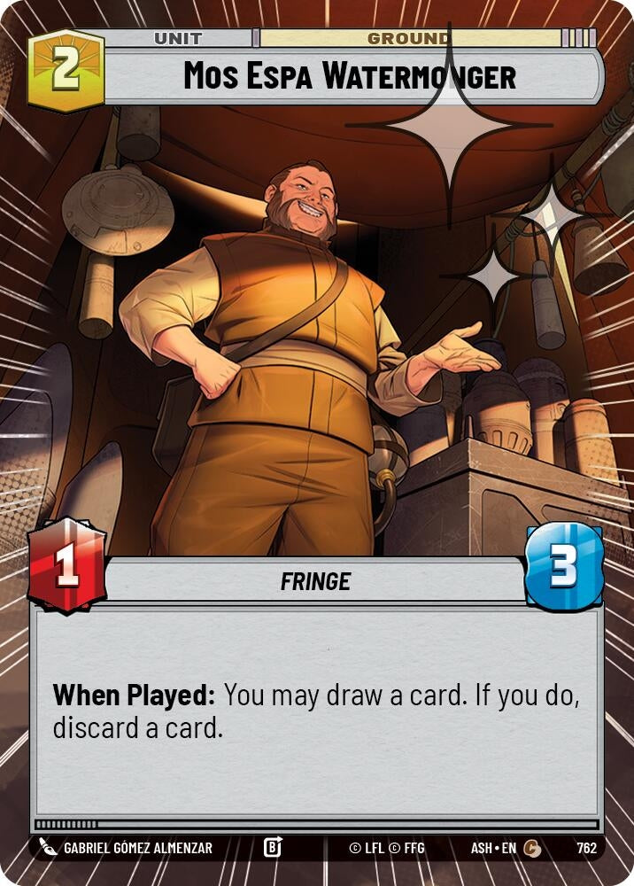 Image for Mos Espa Watermonger (Hyperspace Foil) (762) (ASH) - Star Wars: Unlimited
