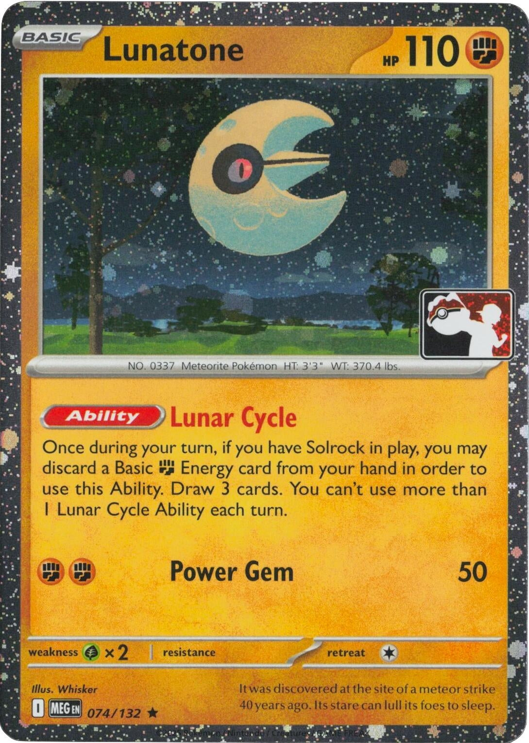 Image for Lunatone - 074/132 (Cosmos Holo) (074/132) - Pokemon