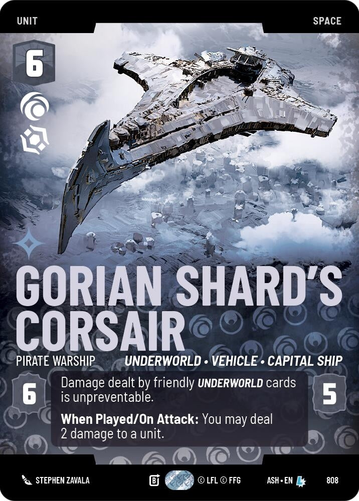 Image for Gorian Shard's Corsair - Pirate Warship (Prestige) (808) (ASH) - Star Wars: Unlimited