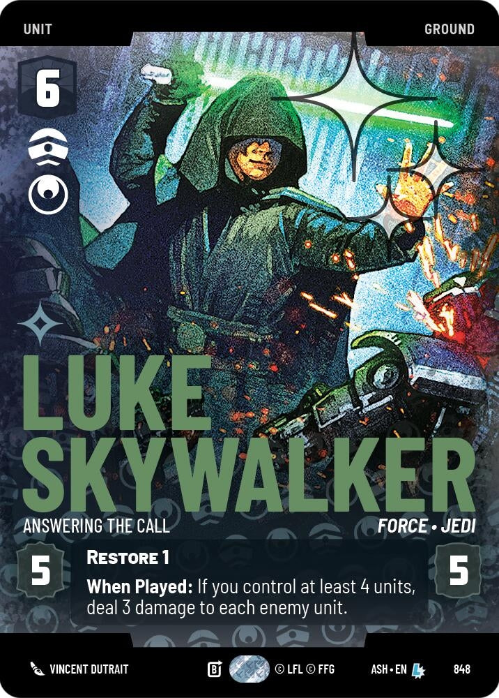 Luke Skywalker - Answering the Call (Prestige Foil) (848) (ASH)
