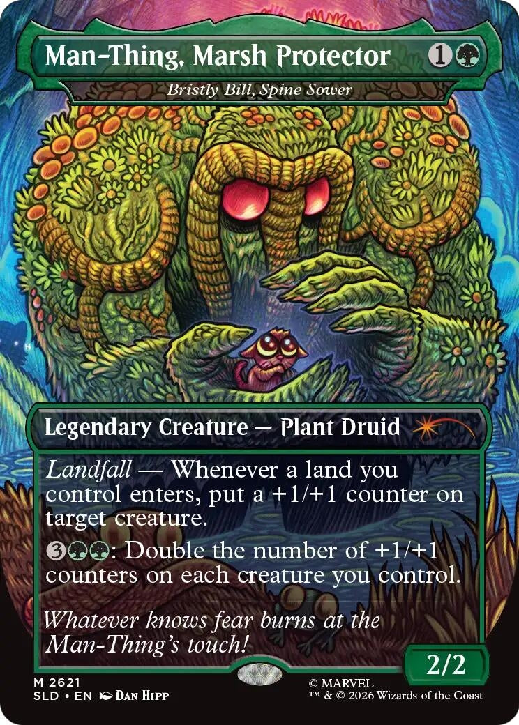 Image for Man-Thing, Marsh Protector - Bristly Bill, Spine Sower (2621) (SLD) - Magic: The Gathering