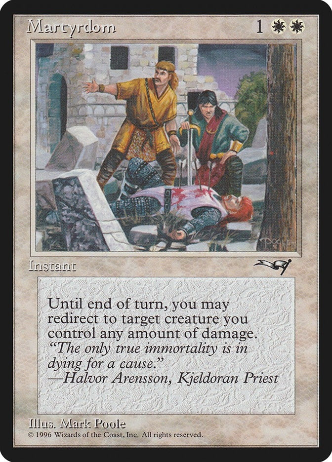 Image for Martyrdom (Wounded on Ground) (139) (ALL) - Magic: The Gathering