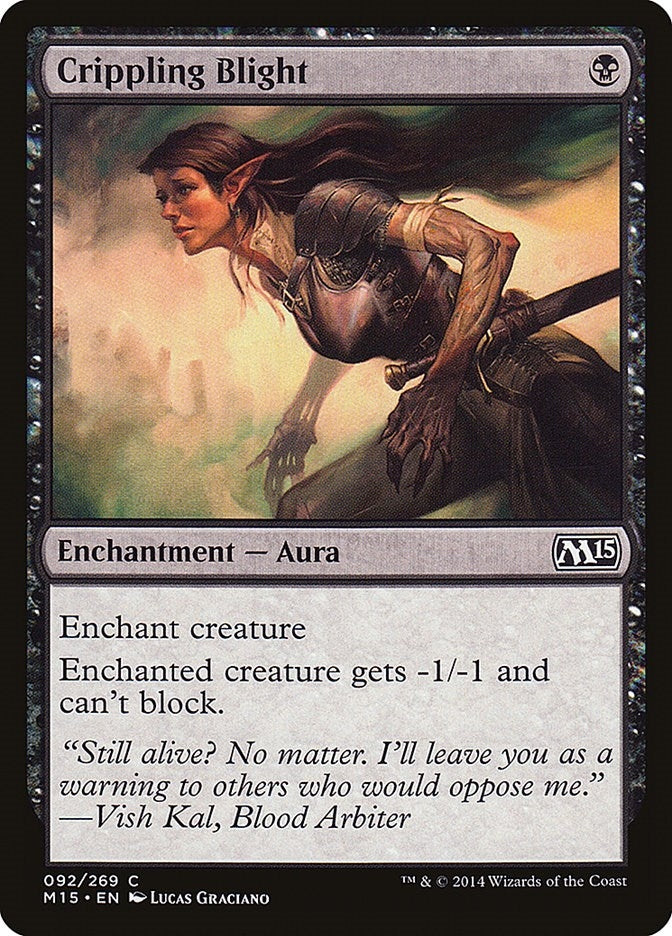 Image for Crippling Blight (92) (M15) - Magic: The Gathering