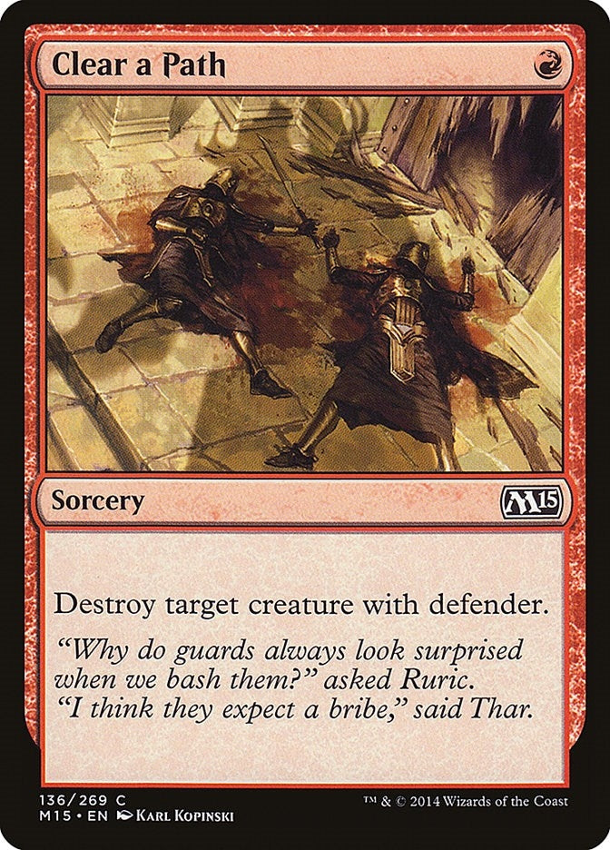Image for Clear a Path (136) (M15) - Magic: The Gathering