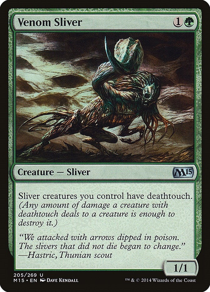 Image for Venom Sliver (205) (M15) - Magic: The Gathering