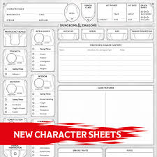DND RPG 2024 Character Sheets